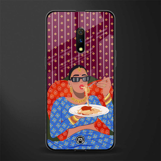 foodie queen glass case for realme x image