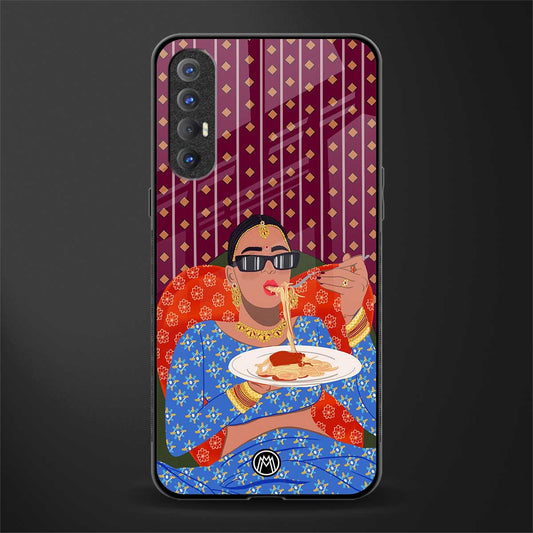 foodie queen glass case for oppo reno 3 pro image