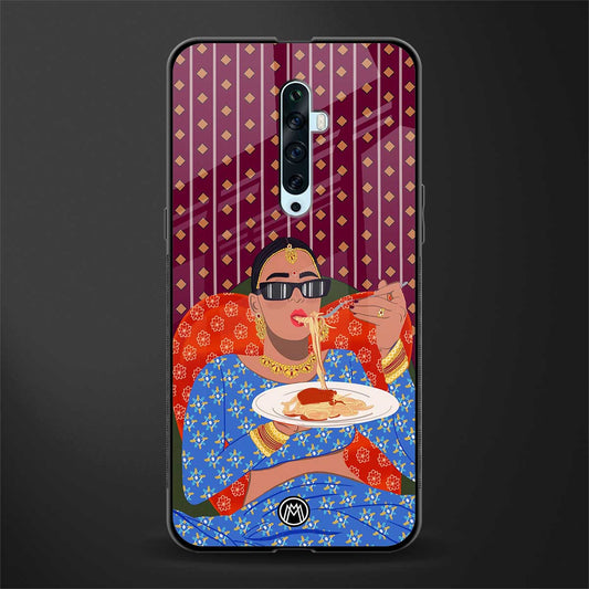 foodie queen glass case for oppo reno 2z image