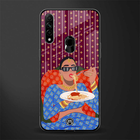 foodie queen glass case for oppo a31 image