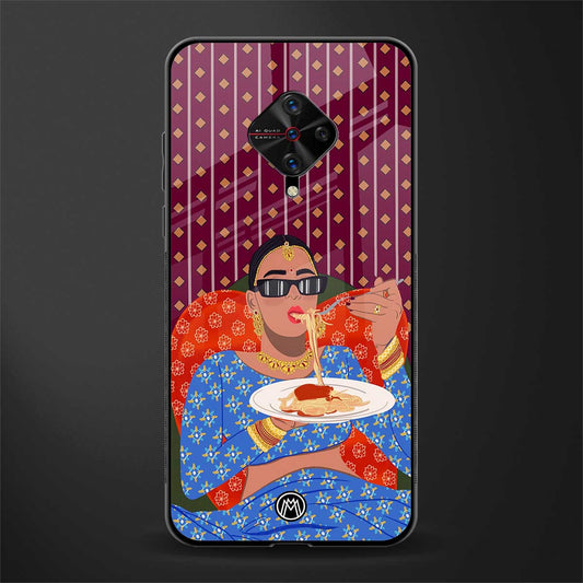 foodie queen glass case for vivo s1 pro image