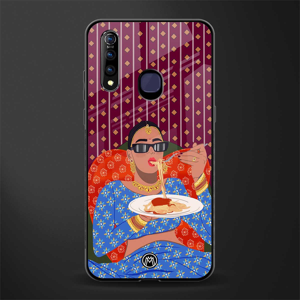 foodie queen glass case for vivo z1 pro image