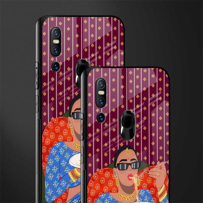 foodie queen glass case for vivo v15 image-2