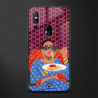 foodie queen glass case for vivo v15 image
