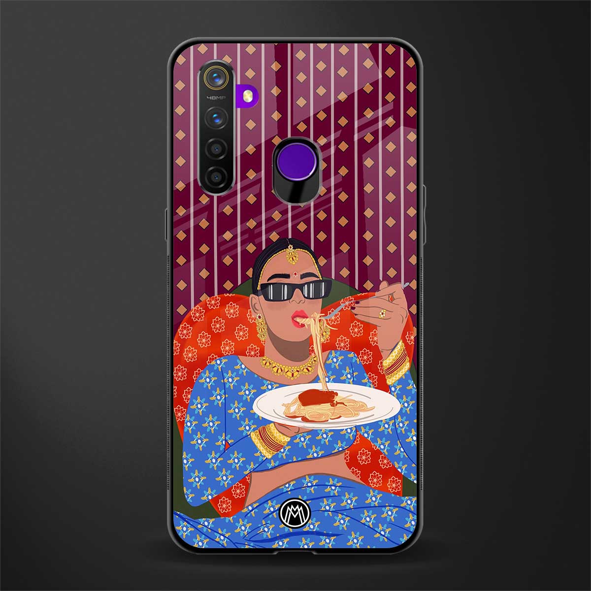 foodie queen glass case for realme 5 pro image