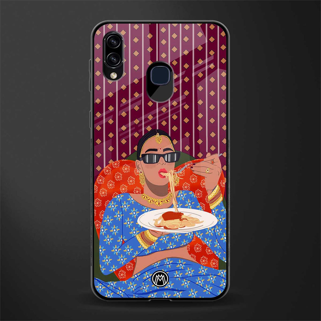 foodie queen glass case for samsung galaxy m10s image
