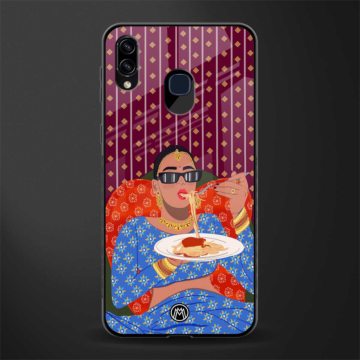 foodie queen glass case for samsung galaxy a30 image