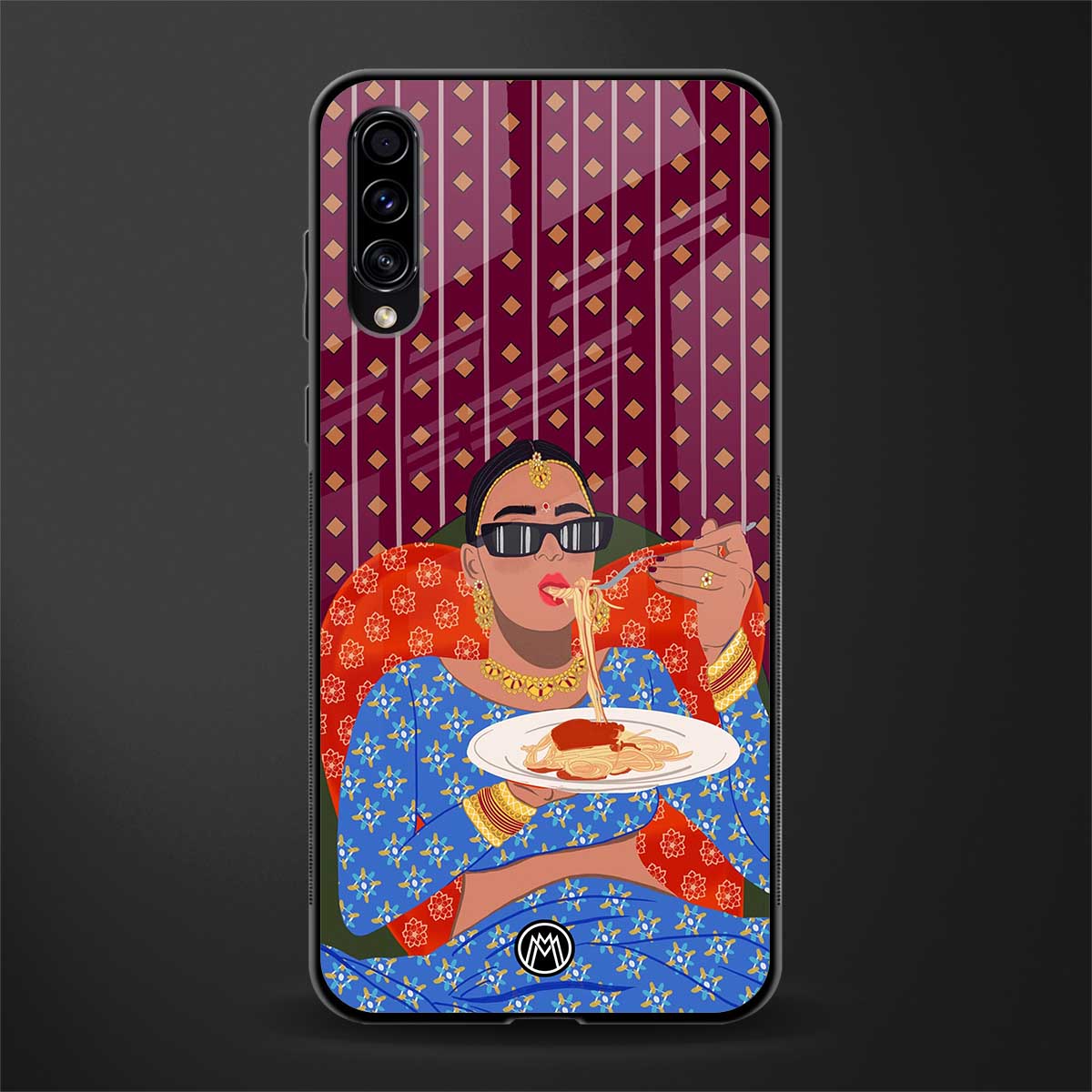 foodie queen glass case for samsung galaxy a70 image