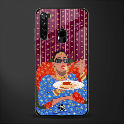 foodie queen glass case for redmi note 8 image