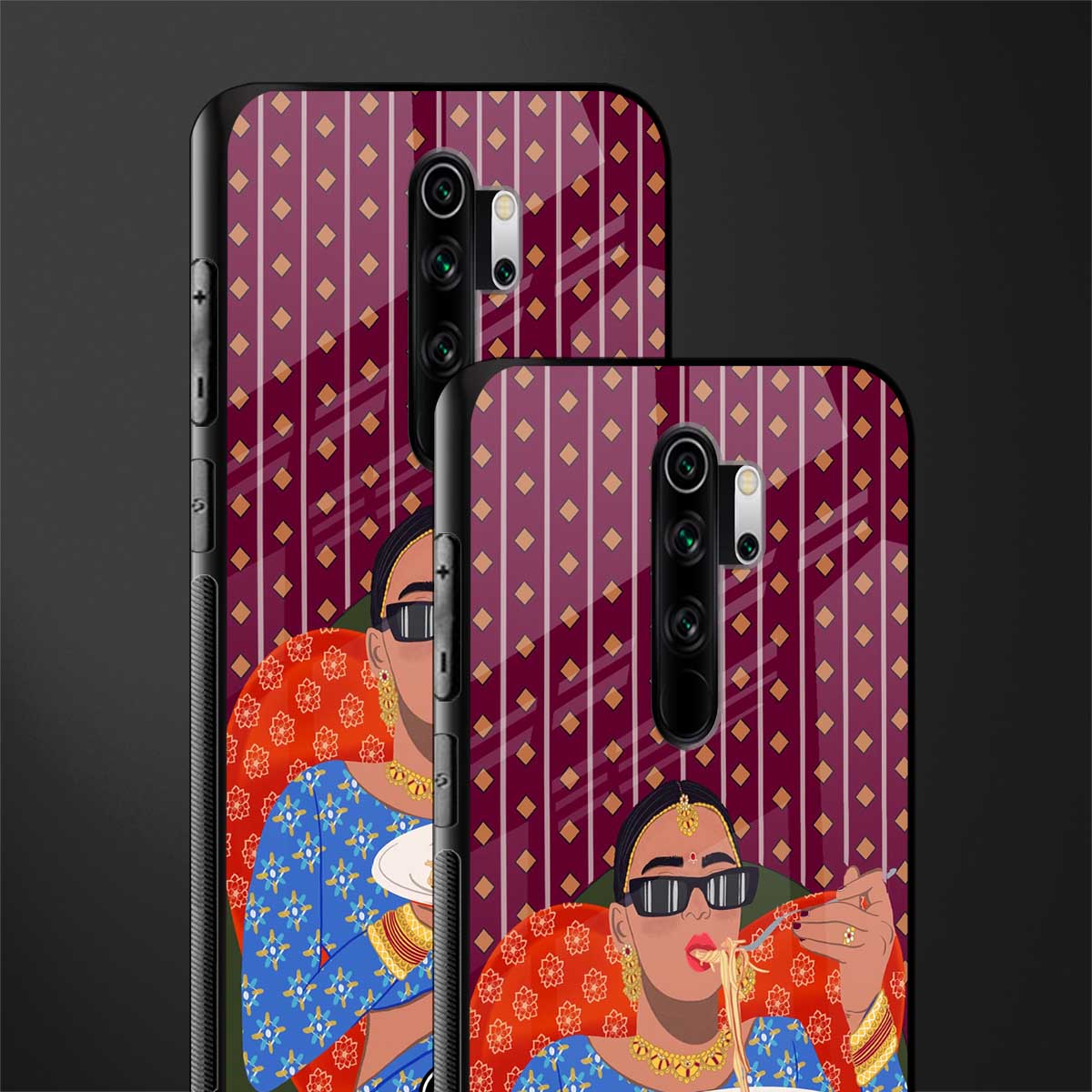 foodie queen glass case for redmi note 8 pro image-2