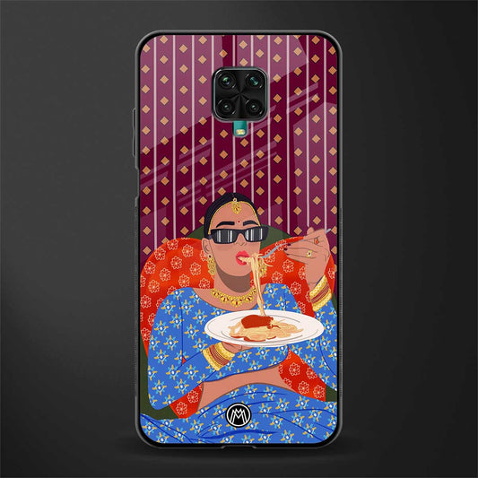 foodie queen glass case for poco m2 pro image