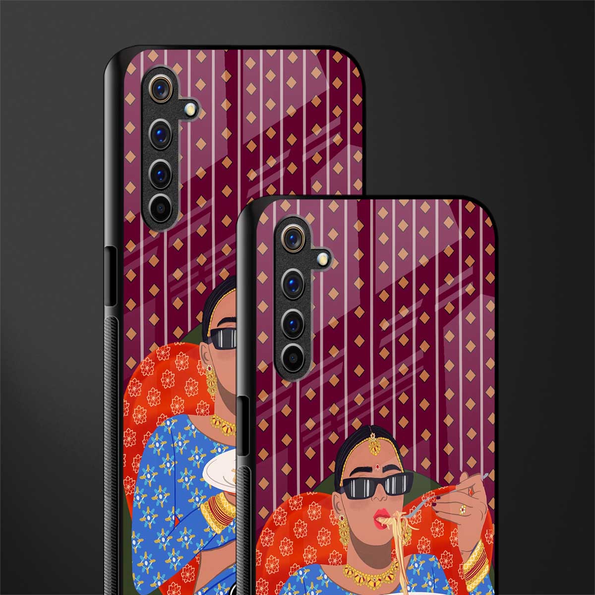foodie queen glass case for realme 6i image-2