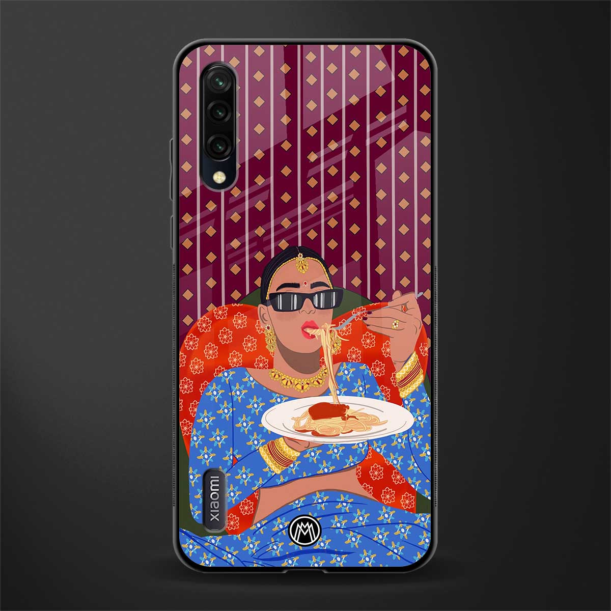 foodie queen glass case for mi a3 redmi a3 image