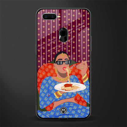 foodie queen glass case for oppo a12 image