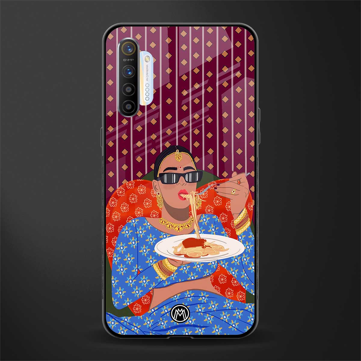 foodie queen glass case for realme x2 image