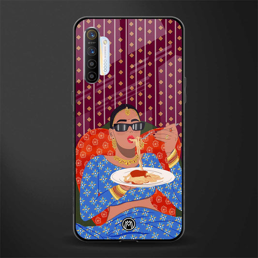 foodie queen glass case for realme xt image