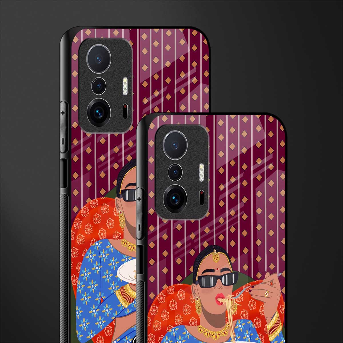 foodie queen glass case for mi 11t pro 5g image-2