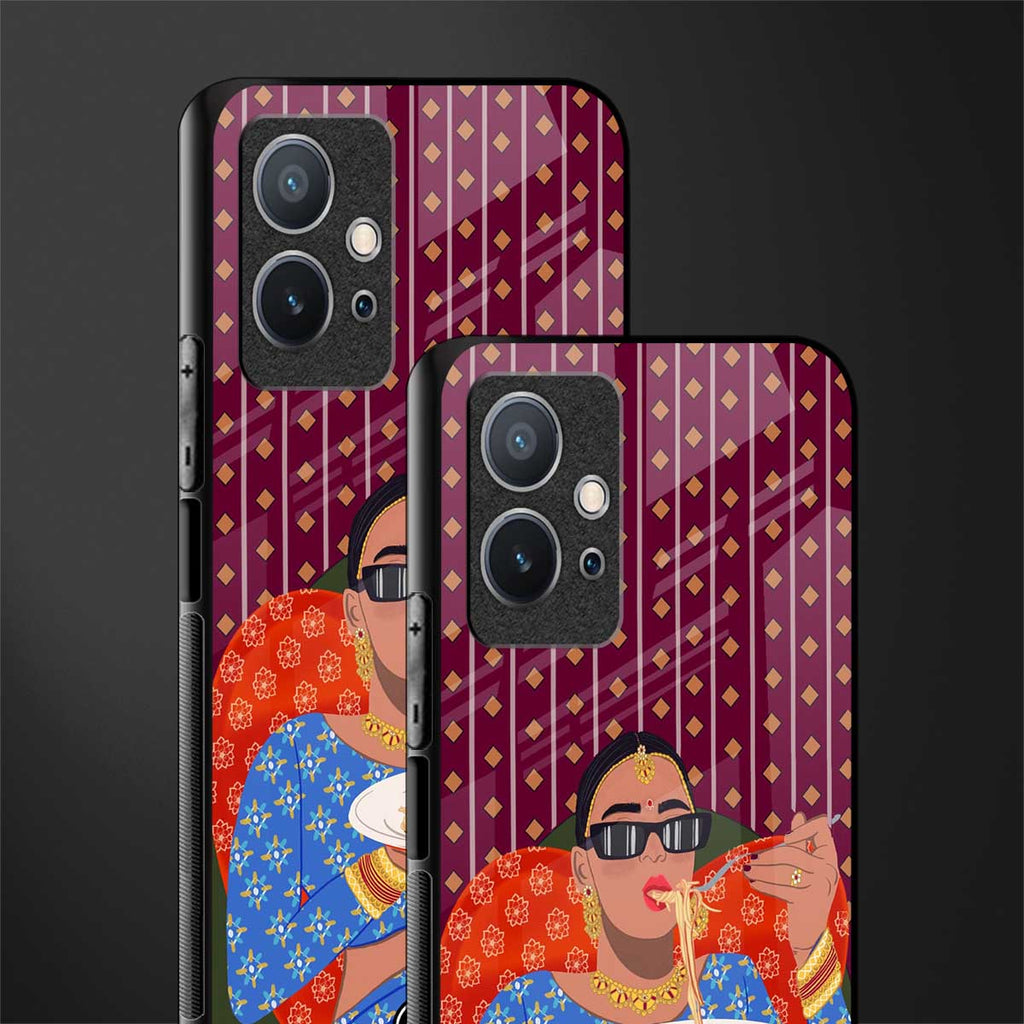 foodie queen glass case for vivo t1 5g image-2