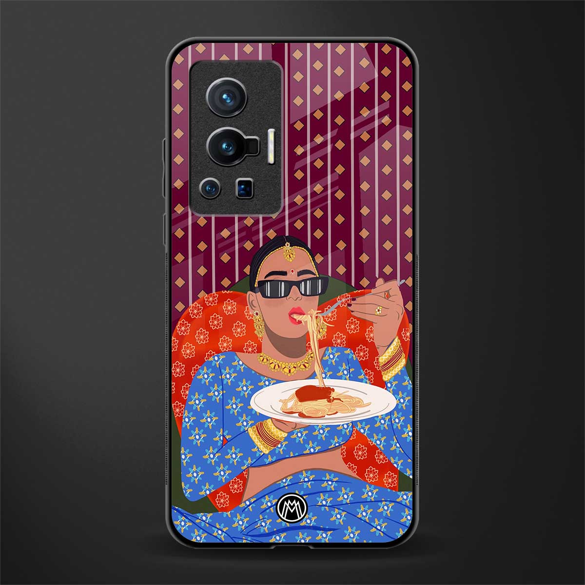 foodie queen glass case for vivo x70 pro image