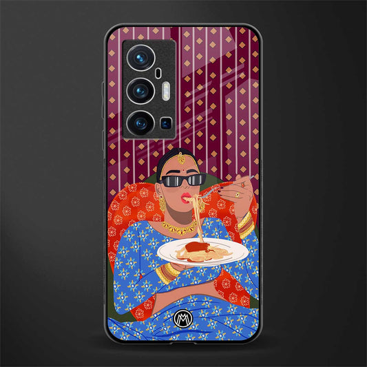 foodie queen glass case for vivo x70 pro plus image