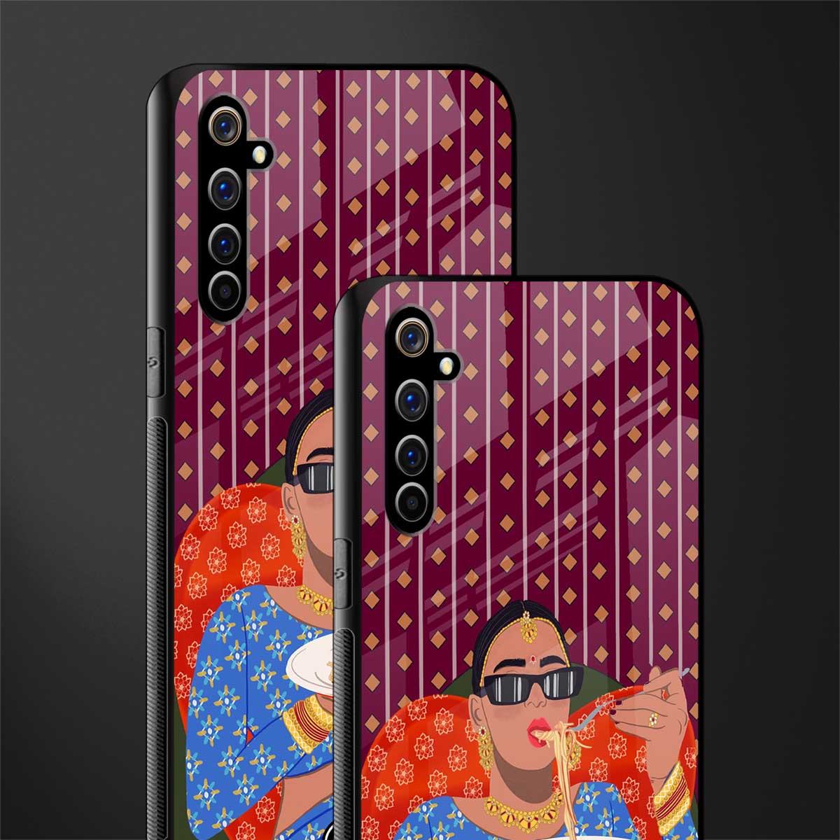 foodie queen glass case for realme x50 pro image-2