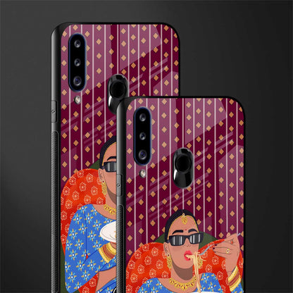 foodie queen glass case for samsung galaxy a20s image-2