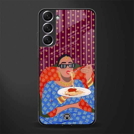 foodie queen glass case for samsung galaxy s21 plus image