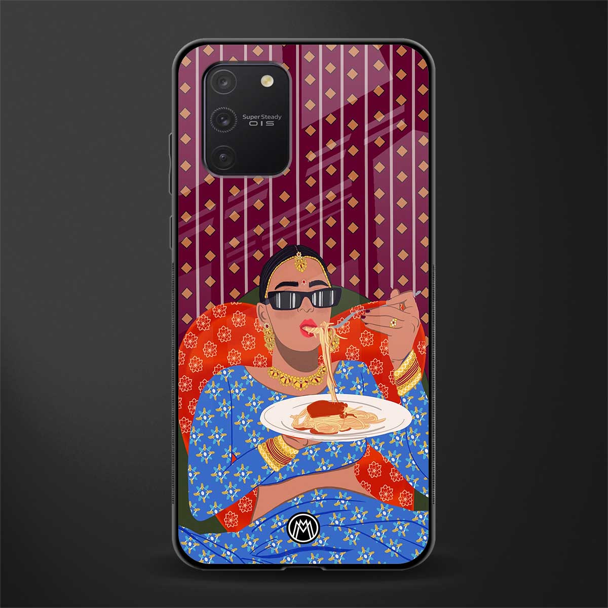 foodie queen glass case for samsung galaxy a91 image
