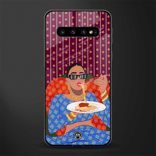 foodie queen glass case for samsung galaxy s10 image