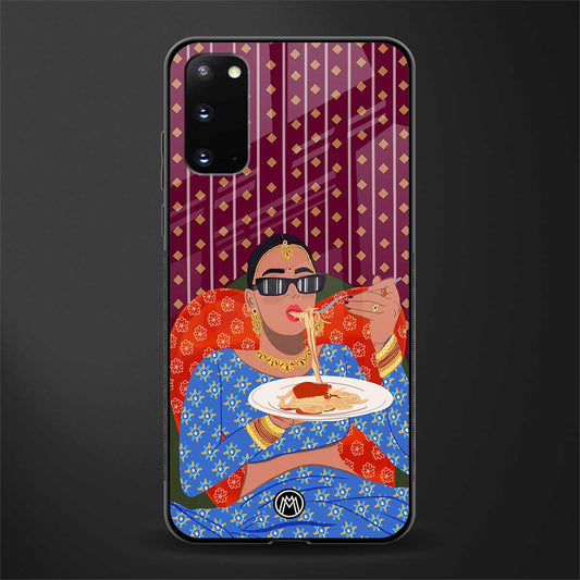 foodie queen glass case for samsung galaxy s20 image