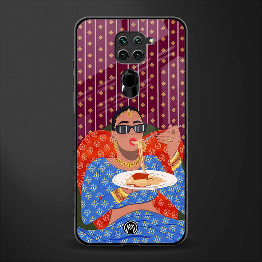 foodie queen glass case for redmi note 9 image
