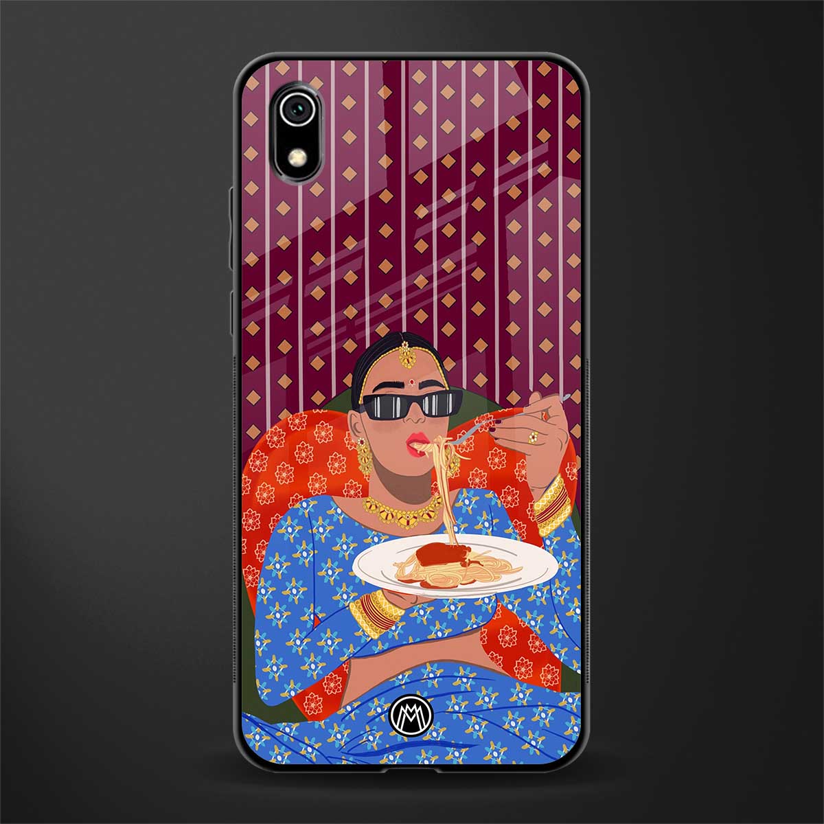 foodie queen glass case for redmi 7a image