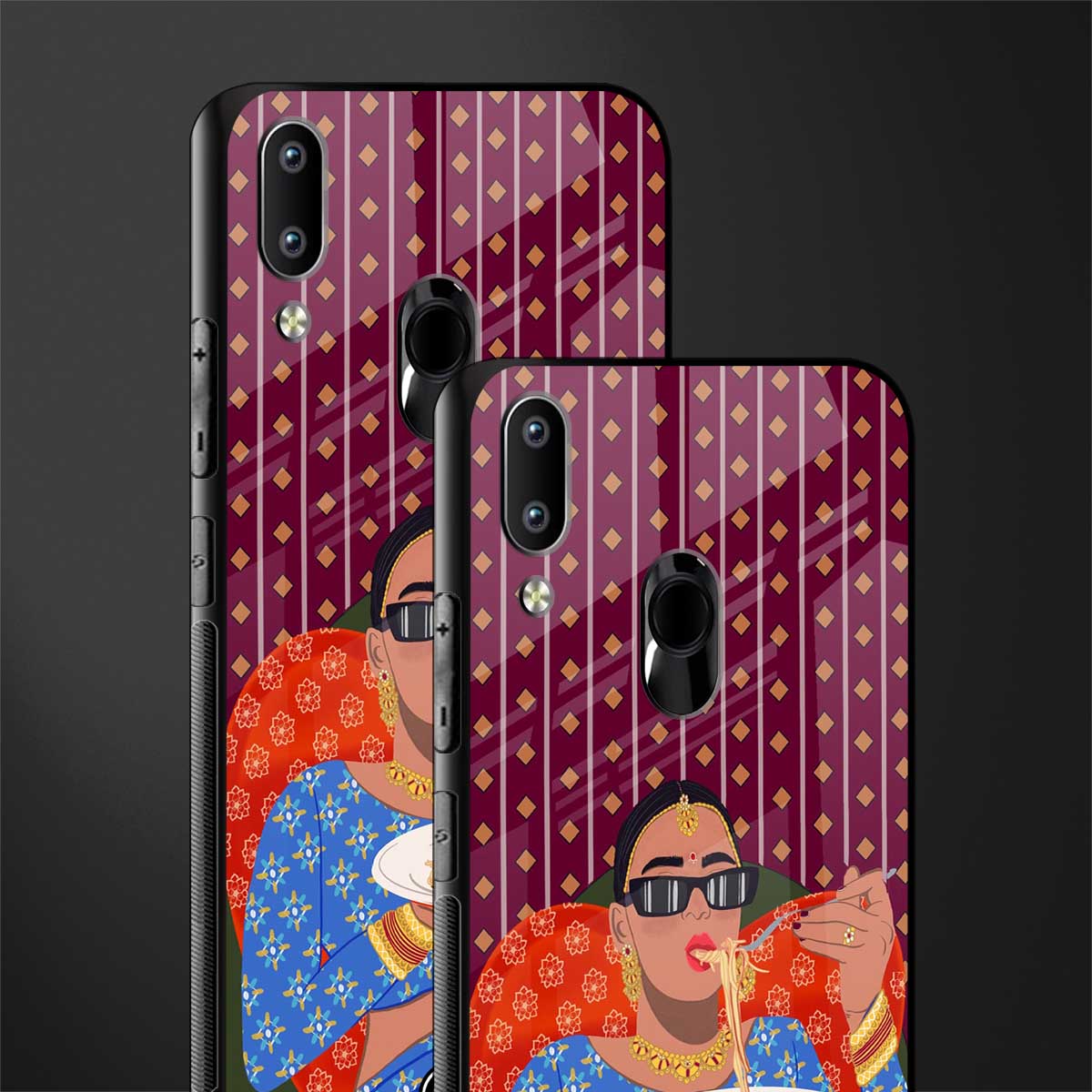 foodie queen glass case for vivo y91 image-2
