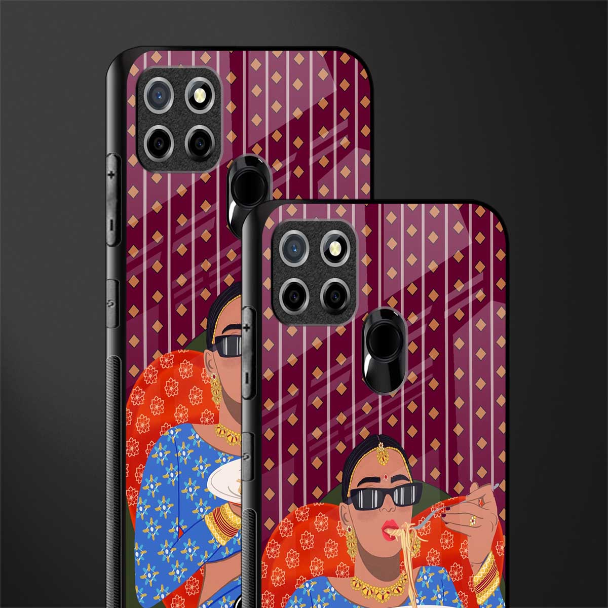 foodie queen glass case for realme narzo 30a image-2