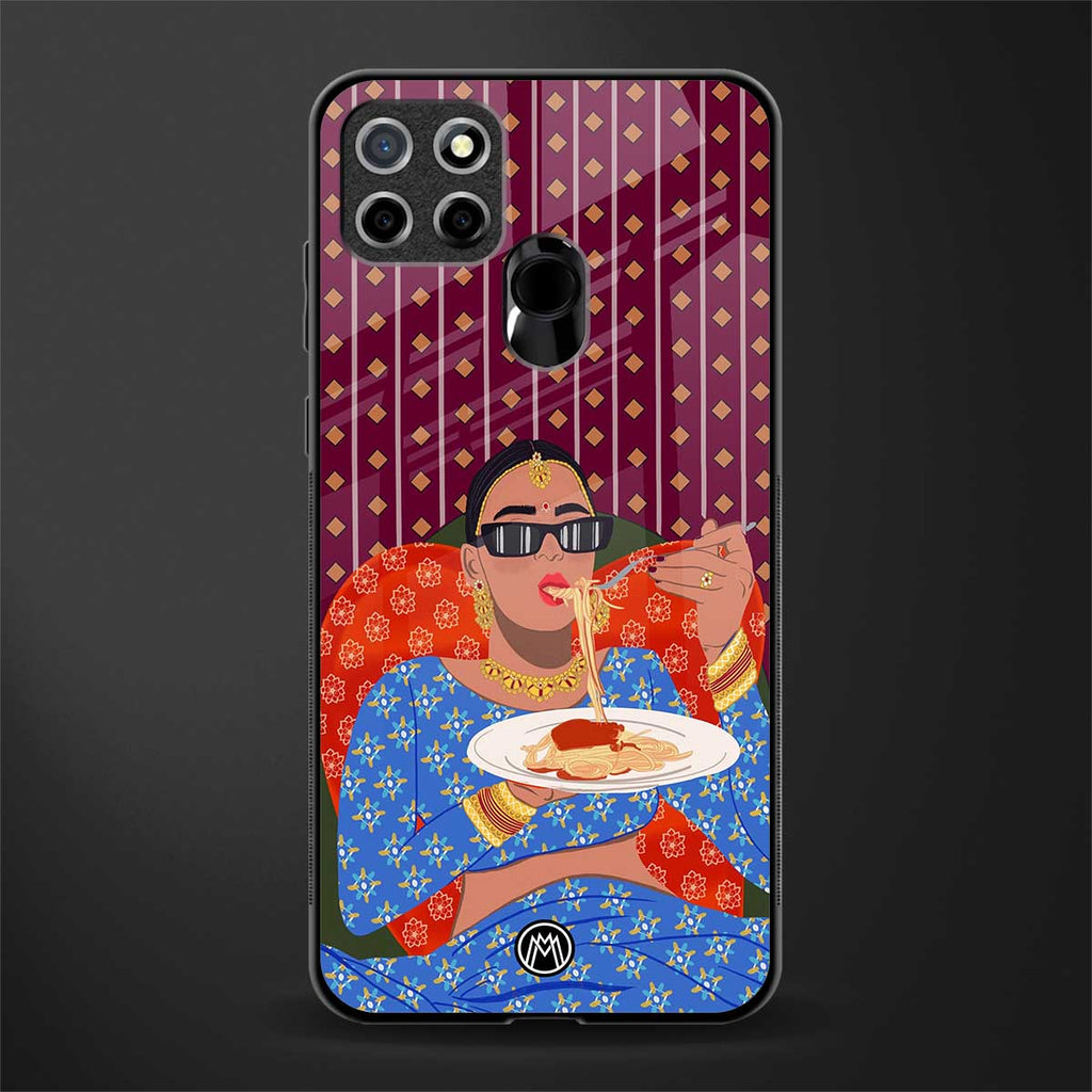 foodie queen glass case for realme c25 realme c25s image
