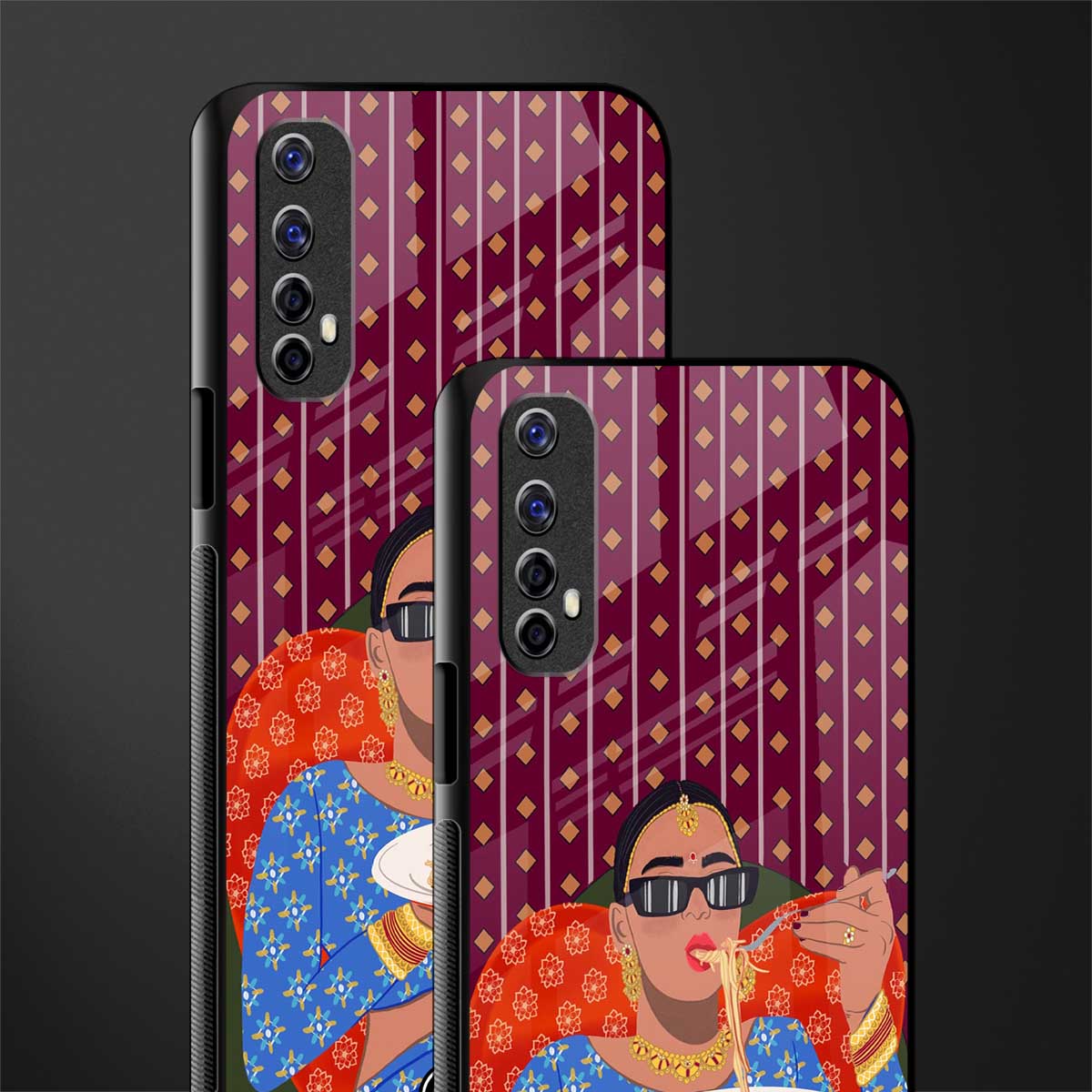 foodie queen glass case for realme 7 image-2