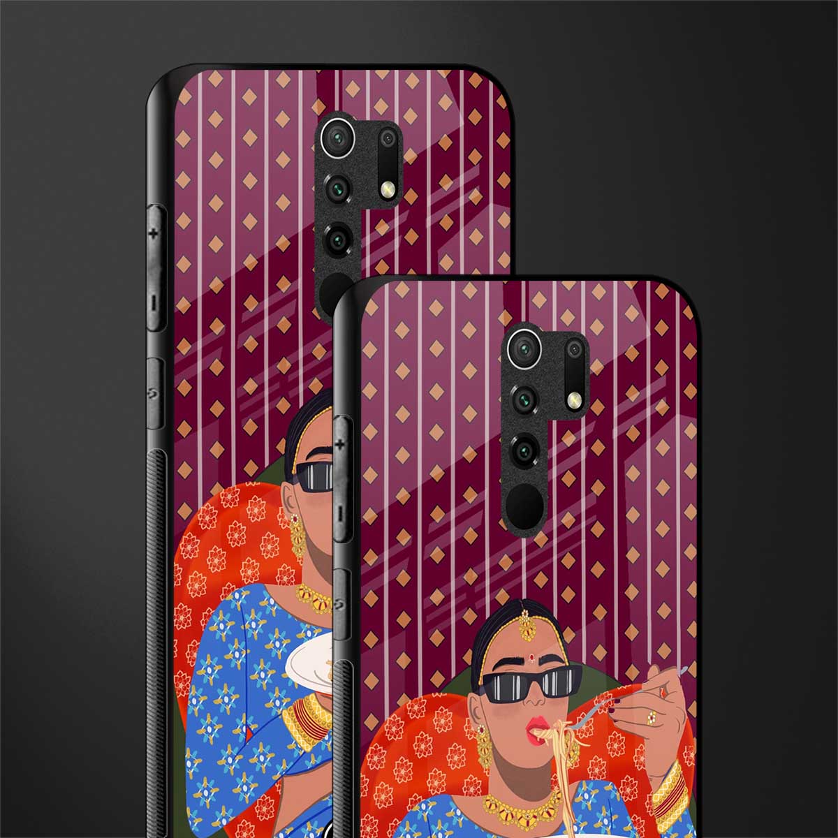 foodie queen glass case for poco m2 image-2