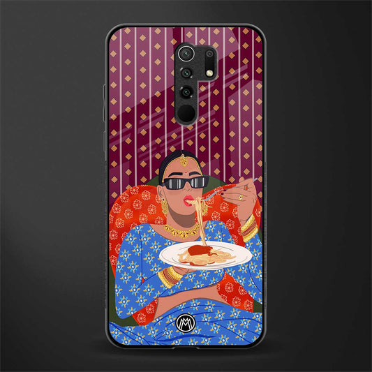 foodie queen glass case for redmi 9 prime image