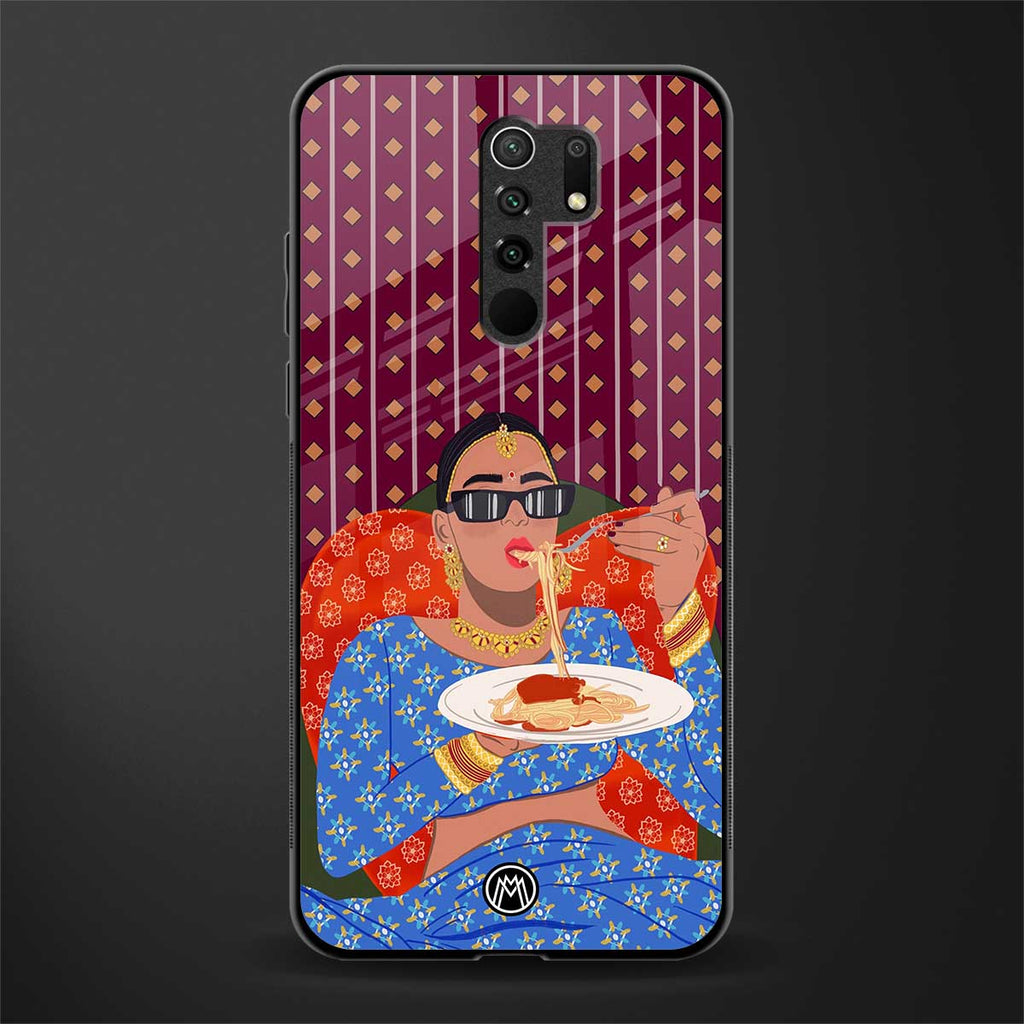 foodie queen glass case for poco m2 image