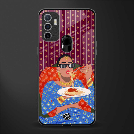 foodie queen glass case for oppo a53 image