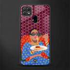 foodie queen glass case for oppo a15s image
