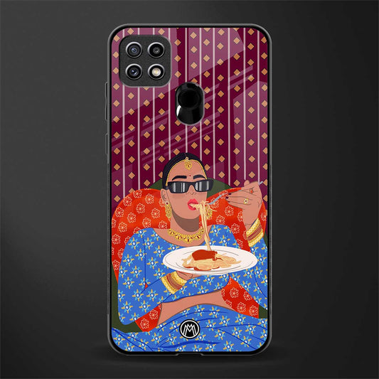 foodie queen glass case for oppo a15s image