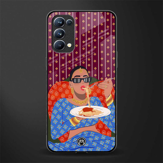 foodie queen glass case for oppo reno 5 pro image