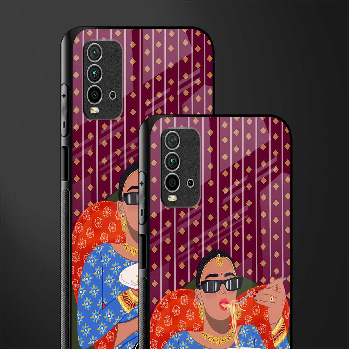 foodie queen glass case for redmi 9 power image-2