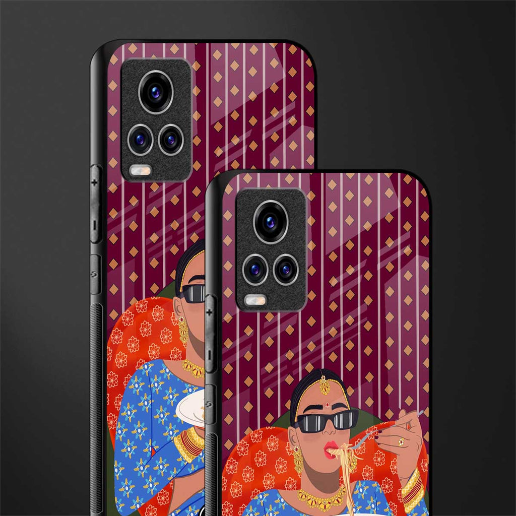 foodie queen glass case for vivo v20 pro image-2