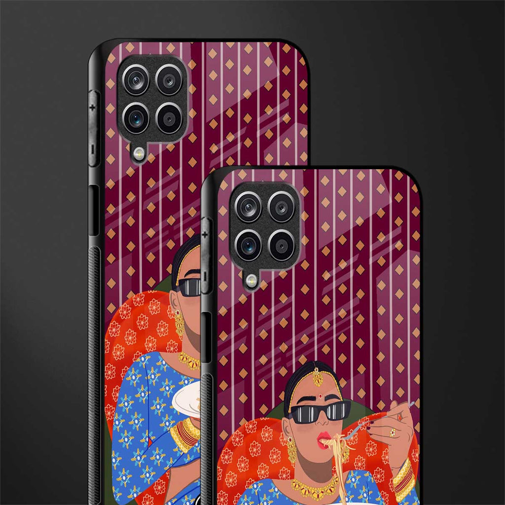foodie queen glass case for samsung galaxy a12 image-2