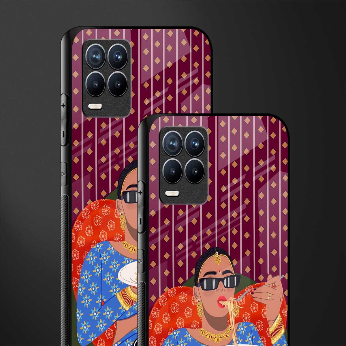 foodie queen glass case for realme 8 pro image-2