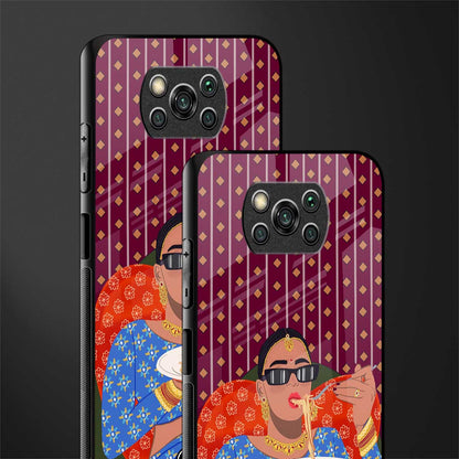 foodie queen glass case for poco x3 pro image-2