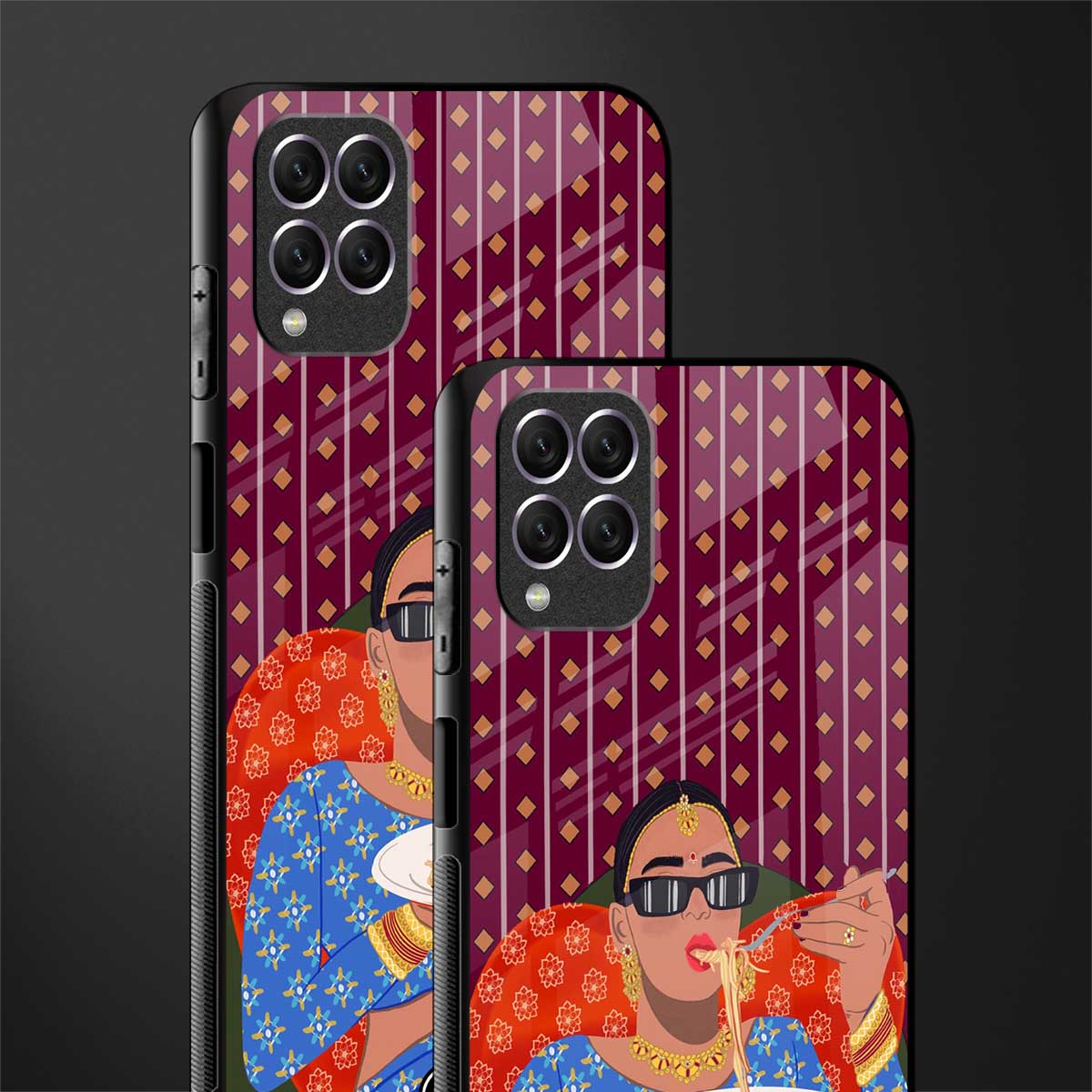 foodie queen glass case for samsung galaxy f62 image-2