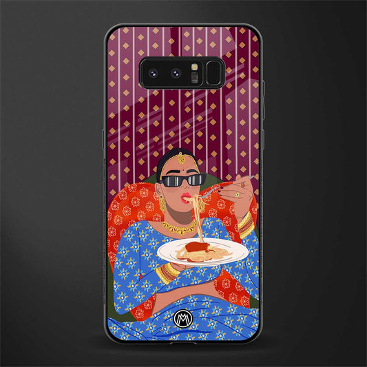 foodie queen glass case for samsung galaxy note 8 image